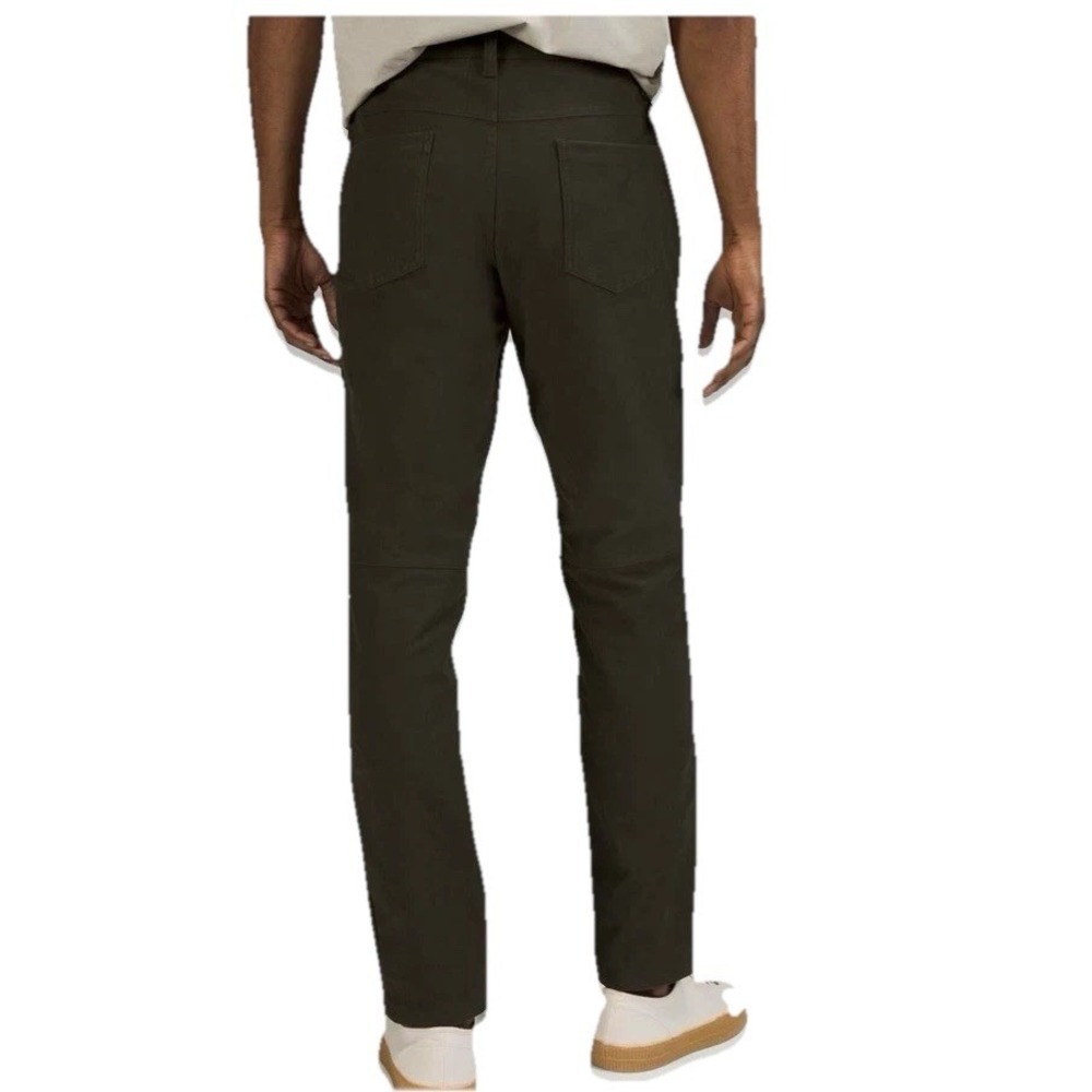 Lululemon ABC Slim Fit Utilitech Pants Men 32 Dark Olive Stretch 5 Pocket M5ABNS
